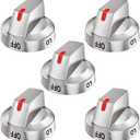 S-Union DG64-00473A Stove Knobs Compatible with Samsung Stove Knob Replacement,for Samsung Gas Range Oven Knobs Parts NX58H5600SS NX58H5650WS NX58J7750SS NX58F5700WS Burner Control Dial Perilla,5pcs