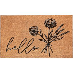 Calloway Mills Wildflower Bouquet Doormat, (Tan/Black, 24" x 36" x 0.60")