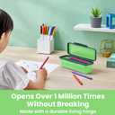 LockerMate by Bostitch Small Flexi Storage Box with Lid, Collapsible Pencil Case Design for Craft and School Supplies, Green