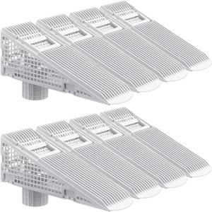 Nuanchu 8 Pcs Wedge Downspout Screen Gutter Guard Downspout Filter Gutter Leaf Debris Guards Filter Strainer for Leaves and Debris (White)