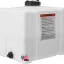 RomoTech 82123909 Horizontal Square Reservoir Water Tank, 30 gallon, Made In USA, Natural Poly Tank Non-Flammable Liquids, UV-Resistant, Ideal for Agricultural Use, RV Water Storage