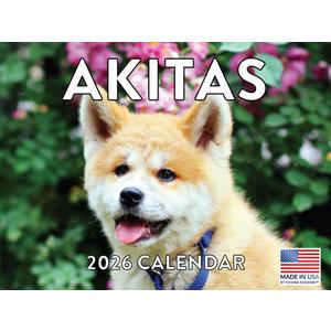 Akita Calendar 2026 Wall Monthly Akitas Gifts For Akita Lovers Women Men Mom Dad | American Made In The USA