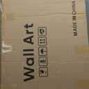 Framed Colorful Abstract Wall Art for Living Room, Large 3 Piece Mid-century Modern Canvas Prints Artwork for Walls, Bright Yellow Block Lines Paintings for Hallway Bedroom Wall Decor, 20x30 Inch