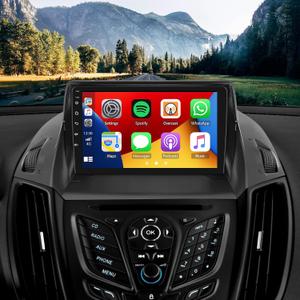 Car Stereo Radio Upgrade for Ford Escape 2013 2014 2015 2016, 9" IPS Touchscreen Android 13 Car Radio with Wireless CarPlay Android Auto GPS Navigation WiFi Bluetooth SWC DSP Backup Camera Mic