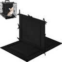 Thyle 1 Set / 2 Pcs Dog Crate Divider Panel for 36 Inches Crate, Two-in-one Upgrade Fixed, Adjustable Position Black Thick Dog Kennel Divider with Ties, Puppy Training Accessories
