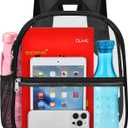 Oraben Clear Backpack Stadium Approved, Clear Bag 12 x 6 x 11 in, Small Transparent Backpack for Concerts, Sports Events, Festivals, Waterproof, Adjustable Straps, Women Men