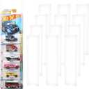 24 Pack Hot Wheels Wall Display, Holds 200+ Cars - Sturdy Wall Mounted Storage & Protection Case Organizer for Hot Wheels and Matchbox Collections