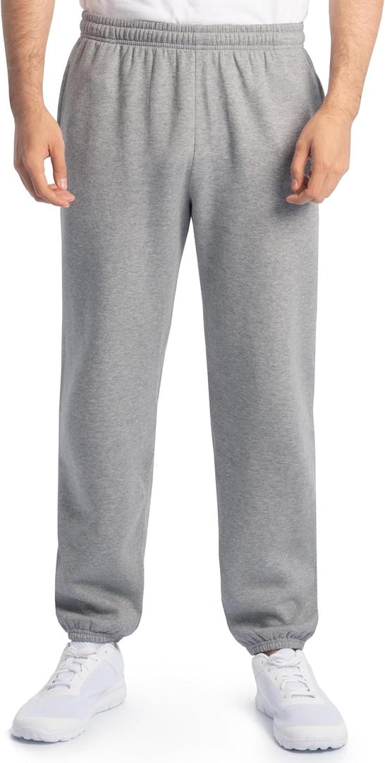 Fruit of the Loom Eversoft Fleece Elastic Bottom Sweatpants with Pockets, Relaxed Fit, Moisture Wicking, Breathable, XL
