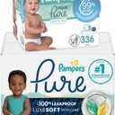 Pampers Pure Protection Disposable Baby Diapers Size 4, One Month Supply (150 Count) with Aqua Pure Baby Wipes, 6X Pop-Top Packs (336 Count)