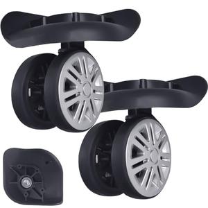 Luggage Wheels Replacement for Suitcase, Replacement Luggage Wheels Repair Suitcase Bag Parts Spinner Casters Black A Pair 2 pcs