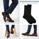 COOVAN Mens Dress Socks Bamboo Rayon Crew Business 6 Pairs Soft Thin Lightweight Socks for Men (Small-Medium)