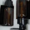 Luxury Glass Soap Dispenser Set of 2 - Elegant Amber Bottles with Matte Black Pumps, Ideal for Kitchen and Bathrooms, Perfect Glass Pump for Modern Homes.