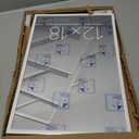 Americanflat 12x18 Poster Frame with Polished Plexiglass - Streamline Collection - Thin Border Picture Frame for Wall Display - Hanging Hardware Included - White