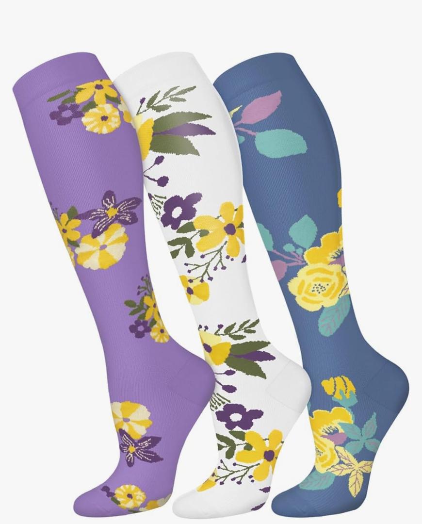 FuelMeFoot 3 Pack Copper Compression Socks - Compression Socks Women & Men Circulation - Best for Medical,Running,Athletic,S/M