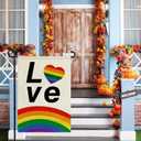 3 x Pride Garden Flag, Rainbow Progress Pride Flags, Double Sided LGBTQ Progress Yard Flag 12x18 Inch for Lesbian Gay Bisexual Pride Month Yard Outdoor Decorations (Love4)