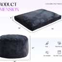 Hobestluk Bean Bag Chair Convertible Beanbag Chairs for Adults, 3 in 1 Bean Bag with Plush Faux Fur Cover, Adult Bean Bag Chair for Living Room, Bedroom (Grey, Full)