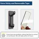 pickpiff Wall Hooks for Coat and Towel: 13LB Strong Adhesive Door Hanger Stick on, Black 4 Pack