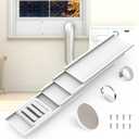 BJADE'S Dryer Vent Window Kit for 4" Dryer Vent Hose with Outdoor Dryer Vent Cover,Window Seal Plates Kit for Sliding and Hung Windows.Adjustable Length Panels Up to 63 Inches.