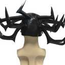 xcoser Hela Helmet Womens Headwear Cosplay Costume Halloween Black Mask Accessory
