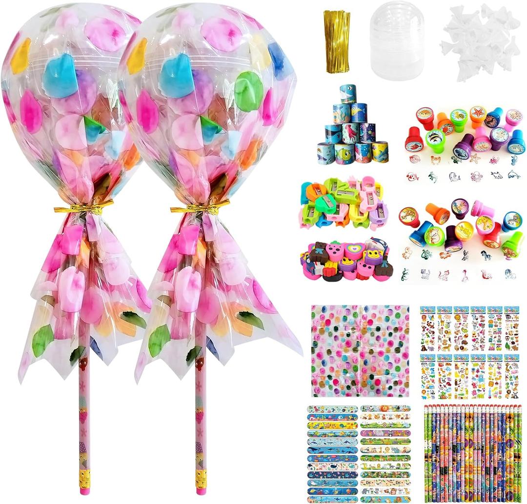 Rpefq Party Favors for Kids, 24 Pack Giant Lollipop-Shaped Stationery Set Return Gifts for Birthday Party,Fun Birthday Goodie Bags Classroom Rewards Students Gifts Class Prizes