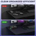 Switch 2 Controller Charger Dock, 4-in-1 Switch 2 Portable Charger Stand Station with USB Type-C Cord, Magnetic Design Fast Charging Accessories (Lying-flat 4)