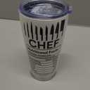 CUBICER Chef Coffee Tumblers Cups Pastry Chef Insulated Tumbler Gifts For Baking Lovers Him Man Men Birthday Large 20 Oz Mug Cup Funny Sayings Stainless Steel Travel Mugs Kitchen