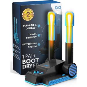Everlasting Comfort Foldable Compact Boot Dryer & Boot Warmer  Quiet Heat Blower, Easy-to-Use Fast 2-Hour Drying & Deodorizer, Extendable Tubes, Electric Shoe Dryer for Sneakers (1 Pair)