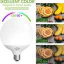 LED Light Bulb, G120 Globe Bulb,15W Globe Light Bulbs, Daylight 5000k Led Bulb, Non-Dimmable, E26 Base Large Decorative Lamp,1100 Lumer, for Indoor Room Lighting (15W No-Dimmable Light)