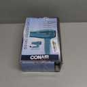 Conair Cord-Keeper Dryer with Folding Handle and Retractable Cord, 1875W Travel Hair Dryer, Ionic Technology, Teal (Blue)