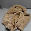 Hooded Scarf for Women Winter, Cute Bear Ear Hat Scarf 3 in 1 Faux Fur Gloves Set Soft Thick Warm Hat (Khaki)