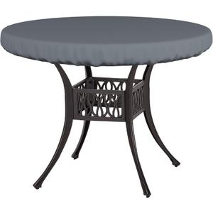 Covers & All Round Table Top Cover, 12 Oz Waterproof UV & Weather Resistant Patio Table Cover, Outdoor Table Cover for Patio Outdoor Furniture & Coffee Table (48" Dia x 4" H Inches, Gray) (Grey)