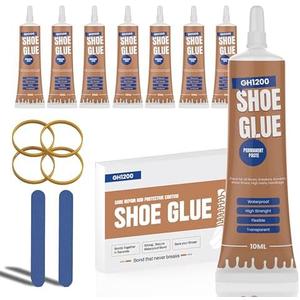GH1200 10ML (16 Pack) Shoe Glue Sole Repair, Clear Drying, Pegamento para Zapatos, Fixes Sneakers, High Heels, Crocs & More, can Bear Extreme Conditions