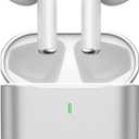 5.4 Earbuds Bluetooth Earphone, Dul-Channel with USB-C Charging Case HiFi Stereo, Sound in-Ear Earphones, Touch Control Ear Auto Pairing Headphones for Apple AirPods (White)