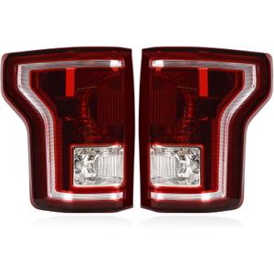 Tail lights Assembly Compatible with 2015 2016 2017 F-150 F150 Smoke Lens Rear Light Taillights Replacement for FL3Z13405A FO2800239 FL3Z13404A FO2801239