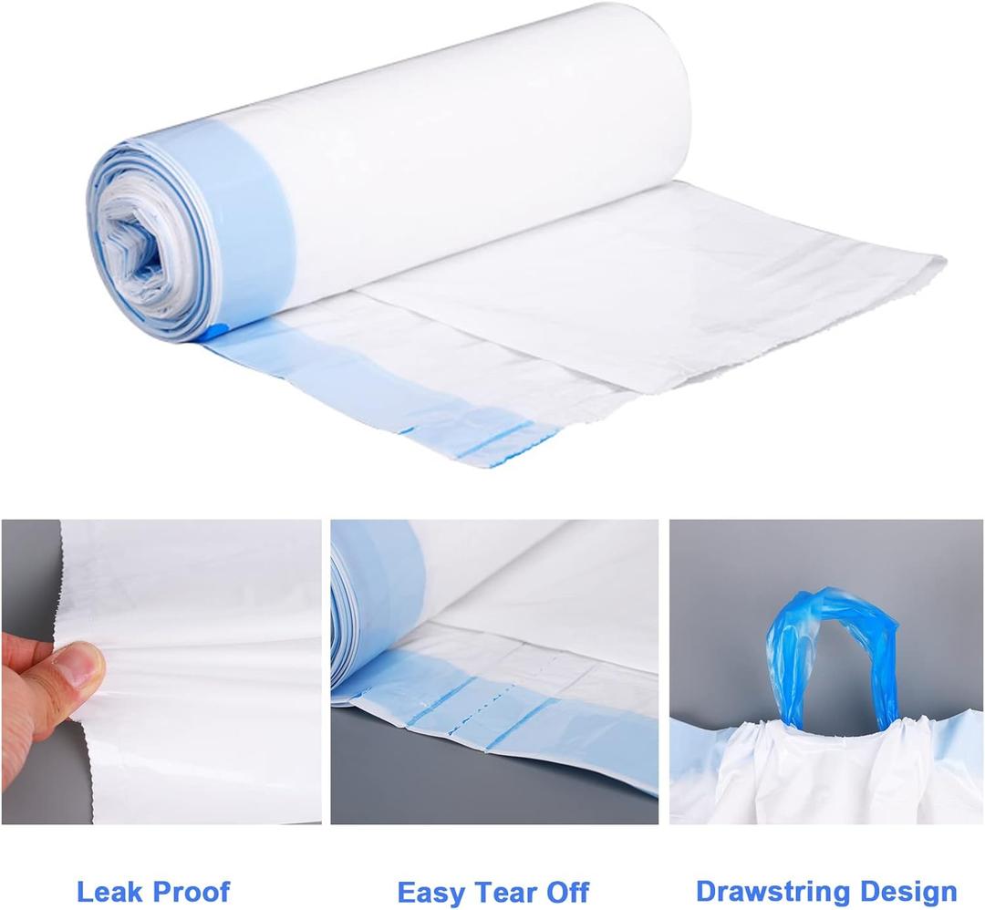 9 Pack Commode Liners Pail Bags - Medical Grade Commode Bags, Disposable Commode Pail Liner, Sanitary Bags for Adult Commode Chair or Bedside Toilet 