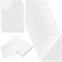 Gueevin 100 Pcs 5 x 8 Inch Self Adhesive Display Pockets Peel and Stick Clear Paper Sleeves Wall and Door Communication Clear Adhesive Sheet Protector Letter Size Plastic Sheet Protectors