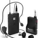 FIFINE Wireless Microphone System, Wireless Microphone set with Headset and Lavalier Lapel Mics, Beltpack Transmitter and Receiver,Ideal for Teaching, Preaching and Public Speaking Applications-K037B