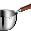 10oz Mini Saucepan Butter Warmer Pot Stainless Steel, Small Milk Coffee Chocolate Melting Pan, Food Grade Baby Food Warmer with Dual Spouts