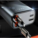LISEN Retractable Car Charger, Gifts for Him Her, Car Adapter USB C Fast Charger, gifts for Mothers Day Travel Essentials kits Car Accessories for Men Women Gifts for iPhone 17 16 15 14 13 Samsung S26