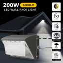 AIKVSXER 200W LED Wall Pack Light, 32000LM 6000K Dusk to Dawn Lights 8 Pack