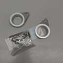 Anovo Flag Pole Rings, Flagpole Rings Aluminum Alloy 360 Rotating Anti Wrap Flag Mounting Spinning Ring Clips for 0.75-1.02 Inch Diameter Flagpole(1 Inch -Pack of 2, Matte Silver)