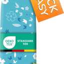 Super Soft Ironing Board Cover and Pad  50% Faster Ironing with Heat Reflection Technology, Thick Natural Cotton, Heavy-Duty & Scorch Resistant  Made in Germany  15x54 Standard Size (Turquoise)