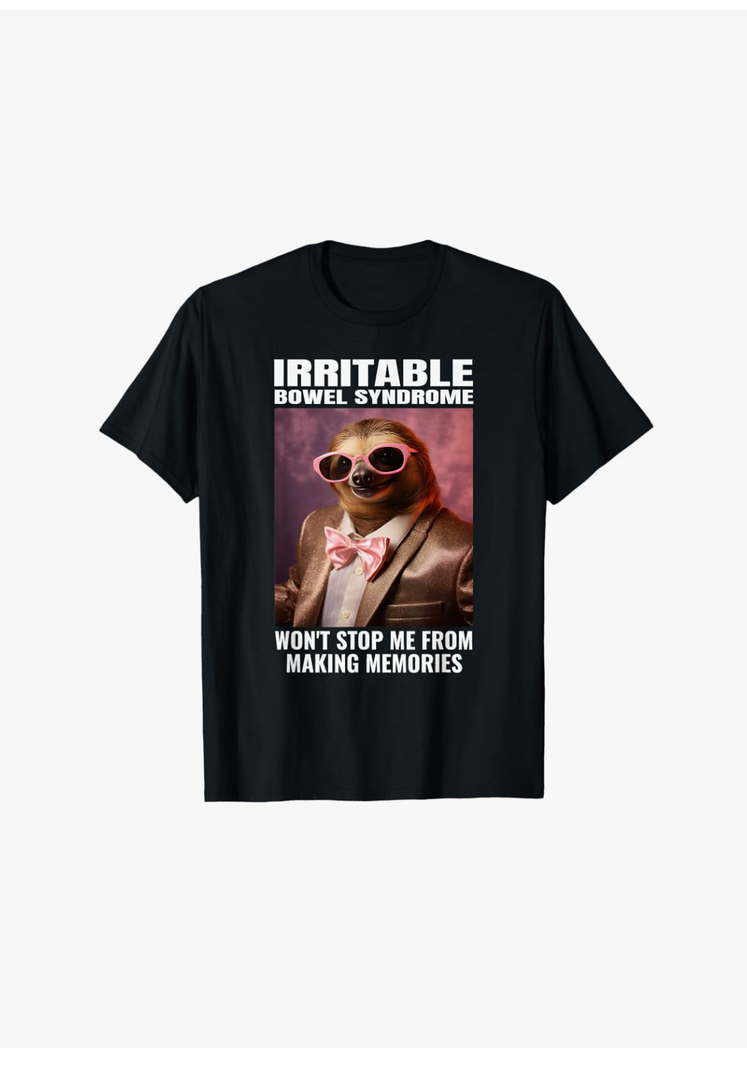 IBS Warrior Tummy Ache Funny Irritable Bowel Syndrome T-Shirt, Size L