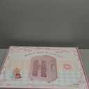 ROBUD Wooden Baby Doll Closet, Doll Wardrobe Closet for 18 Inch Dolls with Mirror, 3 Hangers, Pink Ballet Style Baby Doll Furniture, Doll Pack and Play Gift for Boys & Girls 3+ Years