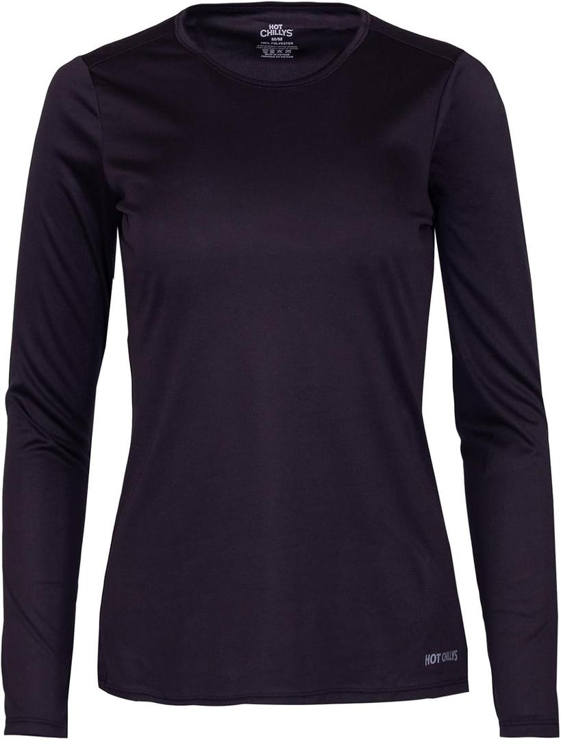Hot Chillys Women's Peach Skins Solid Crewneck Base Layer