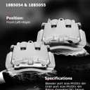 cciyu 18B5054 18B5055 Front Left & Right Brake Calipers With Bracket For Chrysler For Aspen,For Dodge For Dakota/For Durango/For Ram 1500,For Ram For 1500/For Dakota