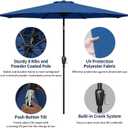 Simple Deluxe 9' Patio Umbrella Outdoor Table Market Yard Umbrella with Push Button Tilt/Crank