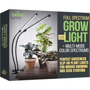Bloom Lume LED Grow Lights for Indoor Plants Full Spectrum - Features Multi Mode Color Spectrums, Dimmable, Auto Timer, Clip on Goosneck Plant Lamp