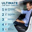 ComfiLife Car Seat Cushion–Premium Wedge 100% Polyurethane Foam Car Cushions for Driving–Auto Seat Cushion–Back & Sciatica Pain Relief for Long Drives–Comfort for Car Driver,Office, Truck Seat (Black)