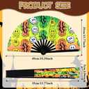 13Inch Large Popping Fans for LINE Dancing Boots Ground Hand Fan Foldable for Women Dances, Music, Festiva,L Gift,Rave,Party